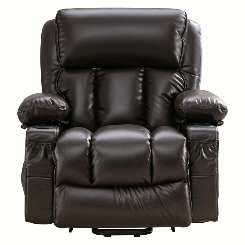 Fauteuils inclinables, Cuir brun