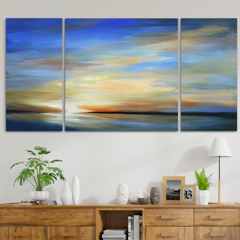 « april sky ii », reproduction d’image multi-pièces sur toile, H 40 po x l 80 po x P 1,5 po