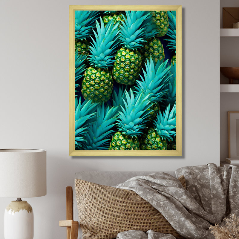 Juice Pineapple Bliss VI sur impression sur toile, Encadrement doré, H 20 po x l 12 po x P 1 po