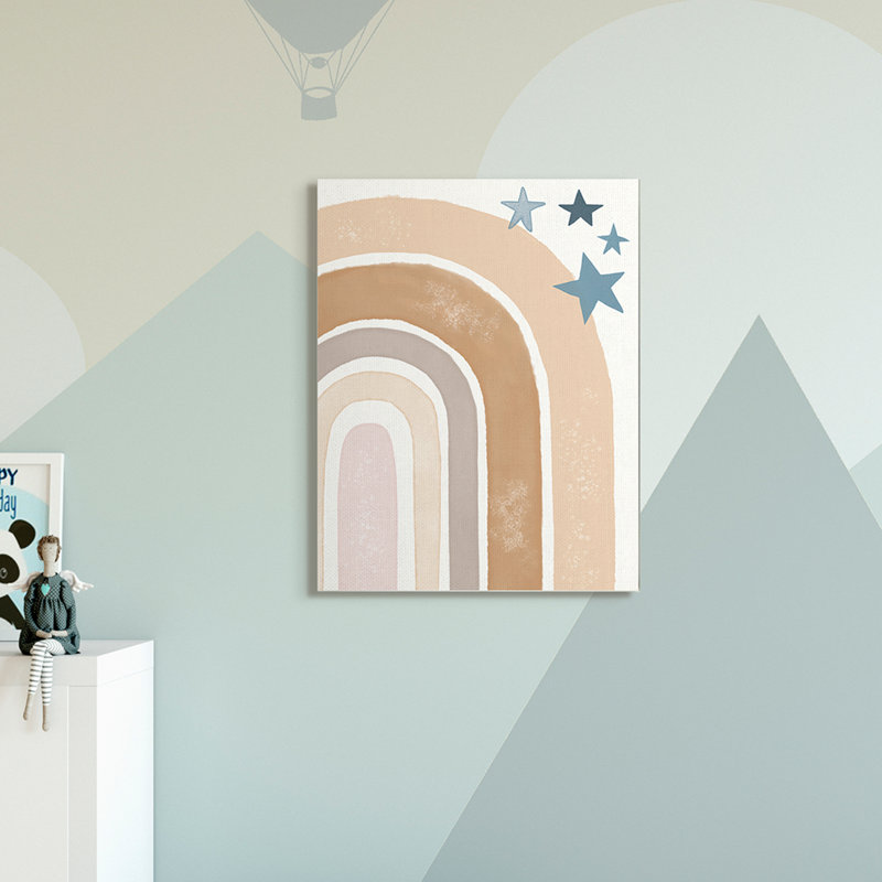 Désert arc-en-ciel arches brunes avec étoiles bleues, Toile tendue, H 40 po x l 30 po x 1,5 po