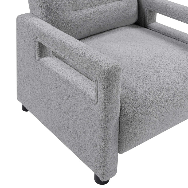 Fauteuil d'appoint 1pc Luxury Luxury Furniture, Tissu gris
