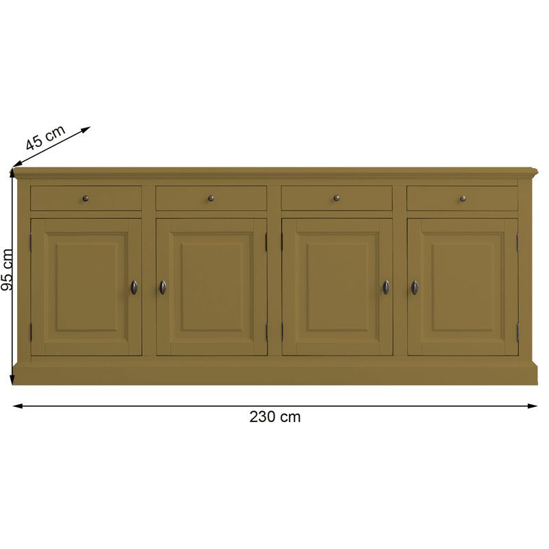 Chapne 230cm Sideboard, Green Brown