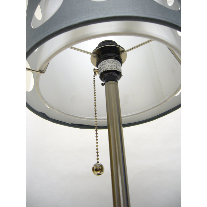 62"H Grey/White Retro Floor Lamp