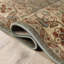 Tapis d'intérieur vert à motif floral et à volute de style oriental traditionnel-671073745