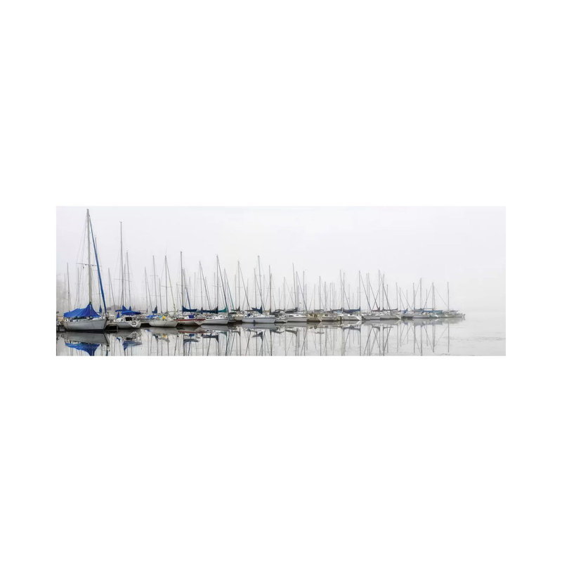 Sailing Boats Panel by Andy Amos - Wrapped Canvas Panoramic Print, 30.48 cm H x 91.44 cm W x 1.91 cm D