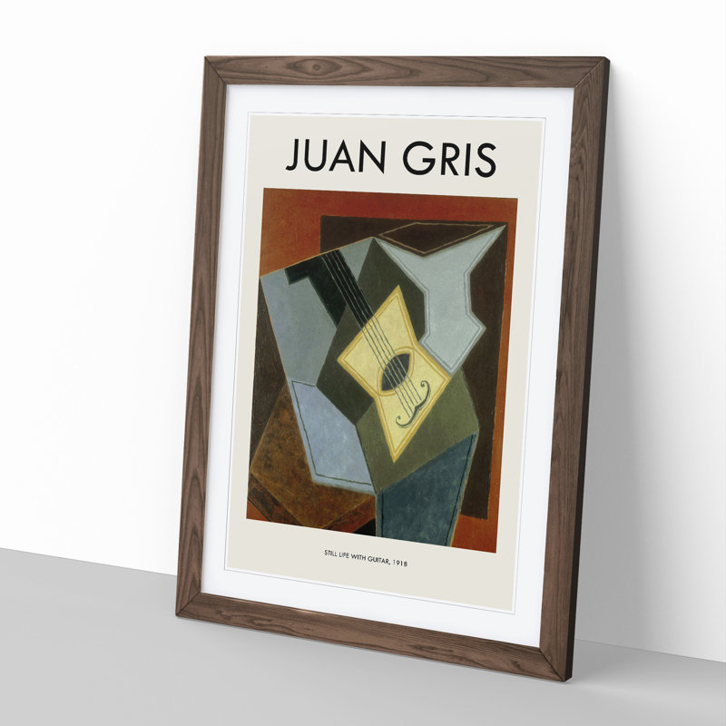 Guitar Vol.1 by Juan Gris - Single Picture Frame Print, 65cm H x 48cm W x 2cm D, Walnut Framed
