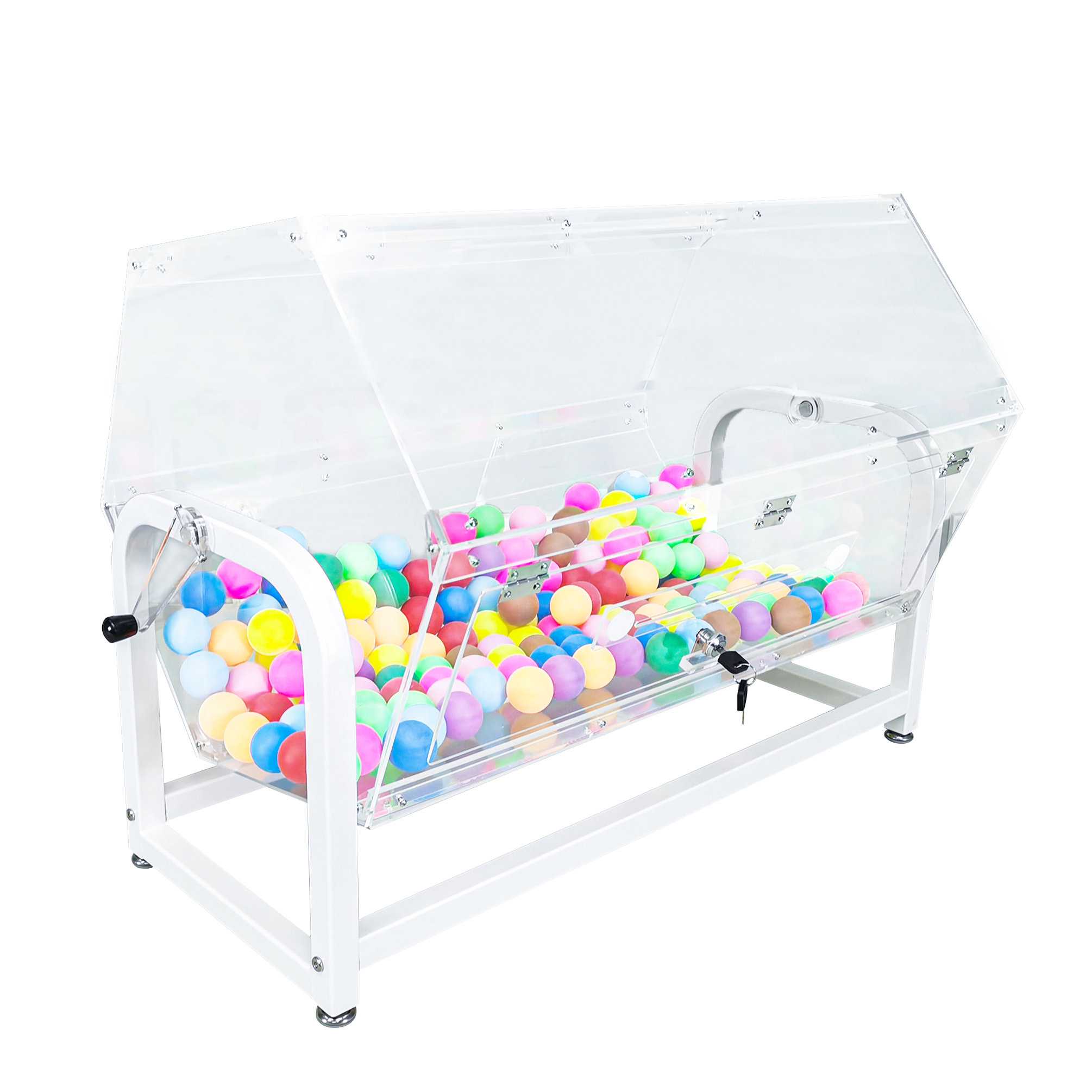 Rebrilliant Anka 30 x 18.5 x 20.5 Inches Metal Acrylic Raffle Spinner ...