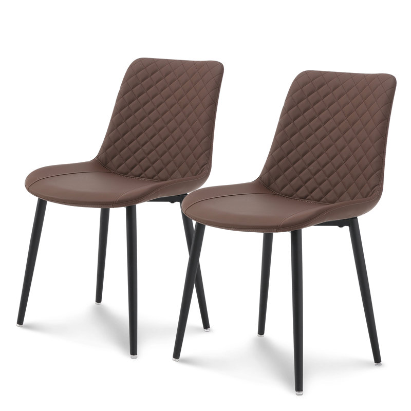 Chaise de salle à manger moderne Mid Century, Brun, 2