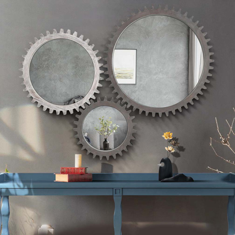Miroir décoratif mural mural, 26 po x 26 po, Blanchies