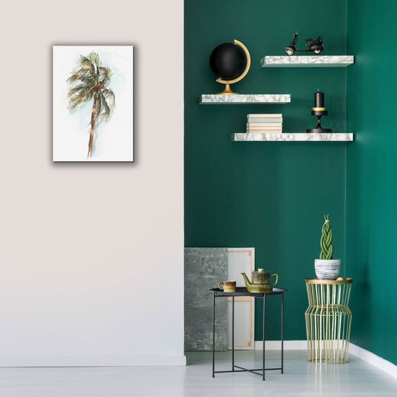«Watercolor Palm Study 2» par Ethan Harper, art mural sur toile, H 26 po x l 18 po x P 0,75 po