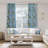 Fancy Hummingbird Patterned  Room Darkening Curtain,Rod Pocket Back Tab Floral Drapes,Set of 2-286370279-286370202