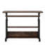 Bureau portatif 32 pouces avec prises de courant, table d'appoint à hauteur réglable, canapé, table de chevet, chariot d'ordinateur portable avec ports USB, petit bureau mobile avec plateau à clavier, brun rustique.