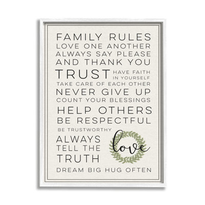 " Family Rules Love Dream Often " by Daphne Polselli