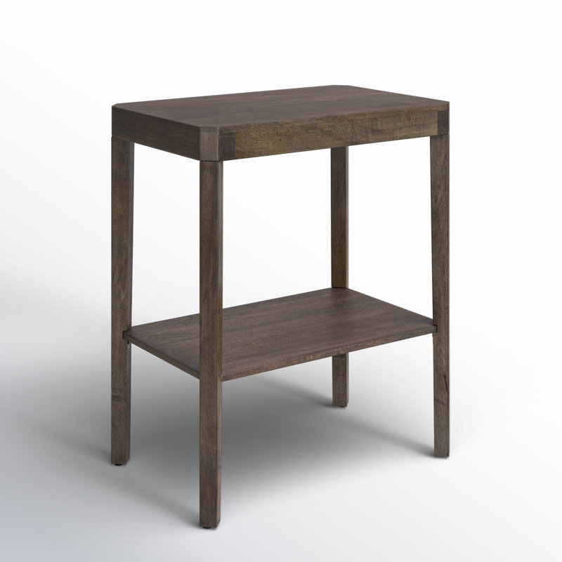 Ardentown Solid Wood End Table, Gray Wash