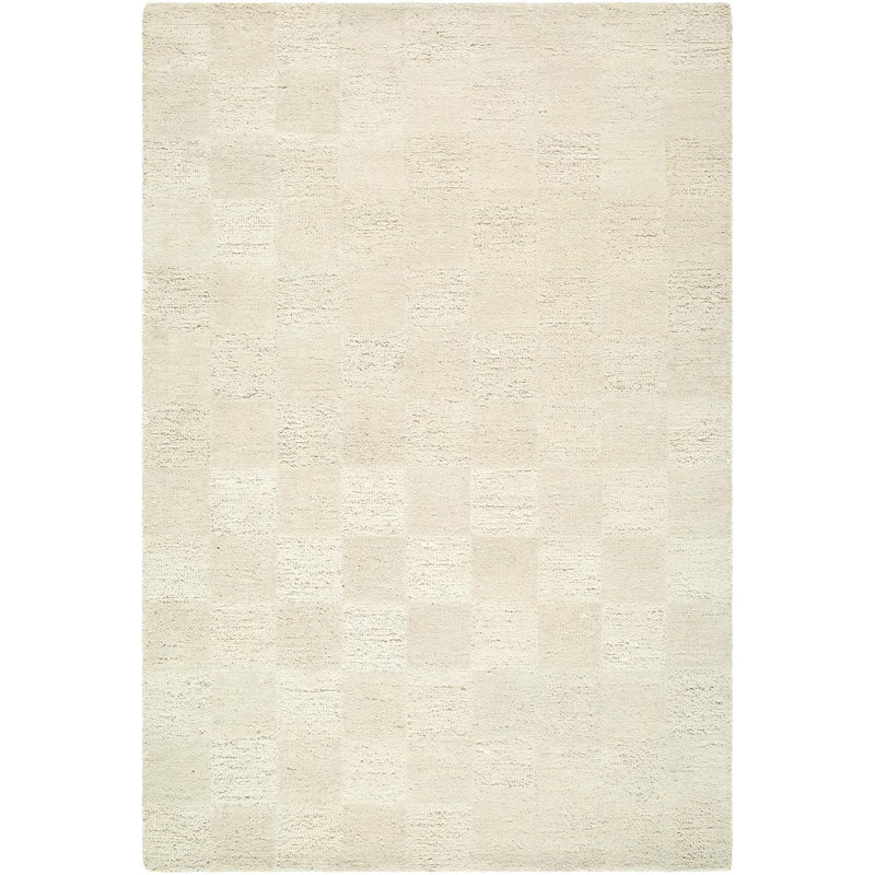Divine Handmade Area Rug, Rectangle 6' x 9', Cream
