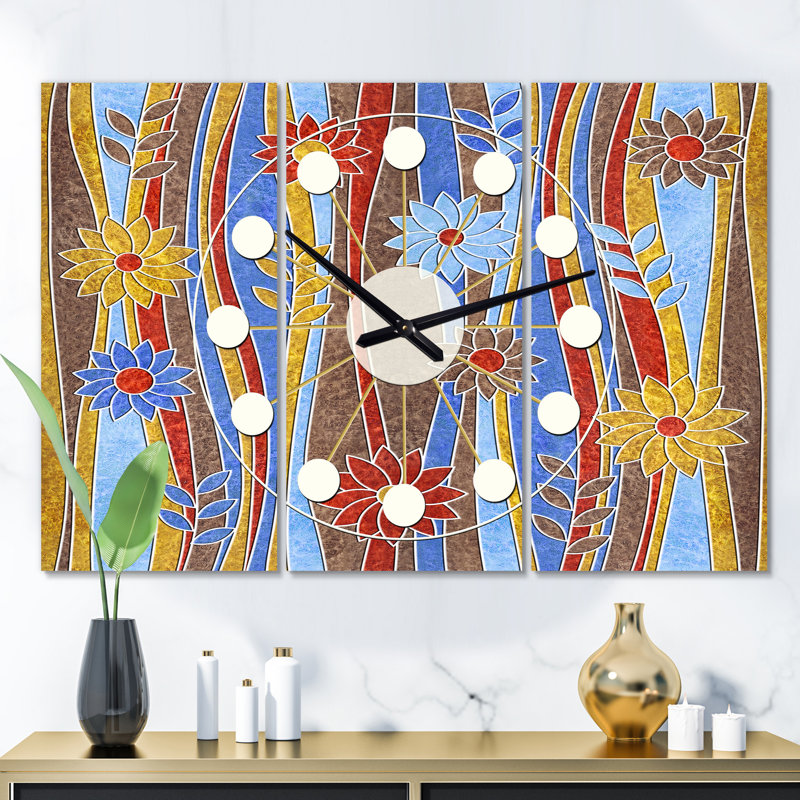 Mid-Century Metal Wall Clock