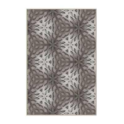 Tapis géométrique gris