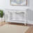 Liana Accent Table with Carved Apron and Lower Shelf, 32.71" H X 47.05" W X 15.49" D