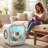 70L Auto Pet Dryer Box, Pet Grooming Dryer Box for Cats & Small Dogs,  1200W Quiet 40dB Cat Dryer Box, 360° Airflow Pet Hair Dryer, Smart Temperature Control, 3 Speed Settings, Petting Window, UV-135934314