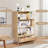 3 Tier Bookcase With Grooved Wooden Storage Drawer (2 Pcs)