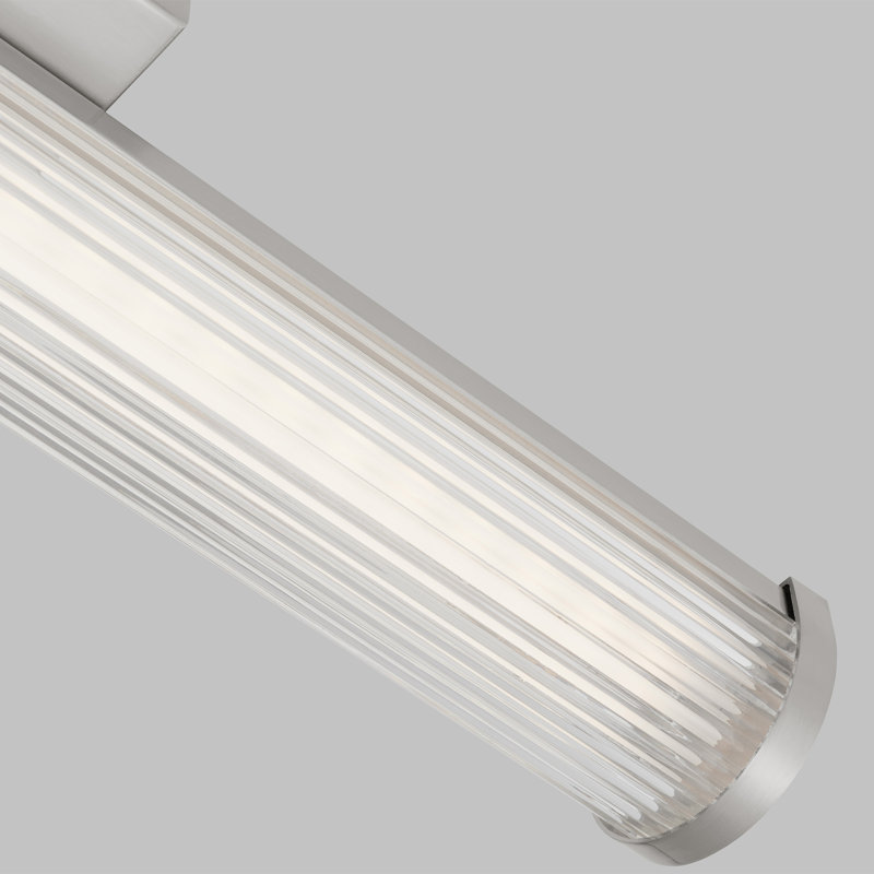  Lampe de coiffeuse DEL à intensité variable (1 lumière), H 24 po x l 4,8 po x P 2,8 po, Nickel brossé, 24 W
