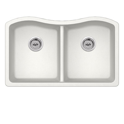 20'' L Double Bowl Quartz Kitchen Sink