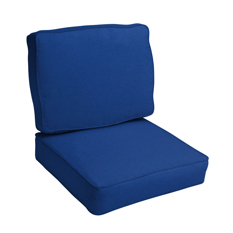 Ensemble de coussins d'extérieur, Poly uni - bleu marine