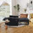 36.14'' Wide Modern Convertible Sleeper Sofa Bed With Phone Holder And Cup Holders-854295096