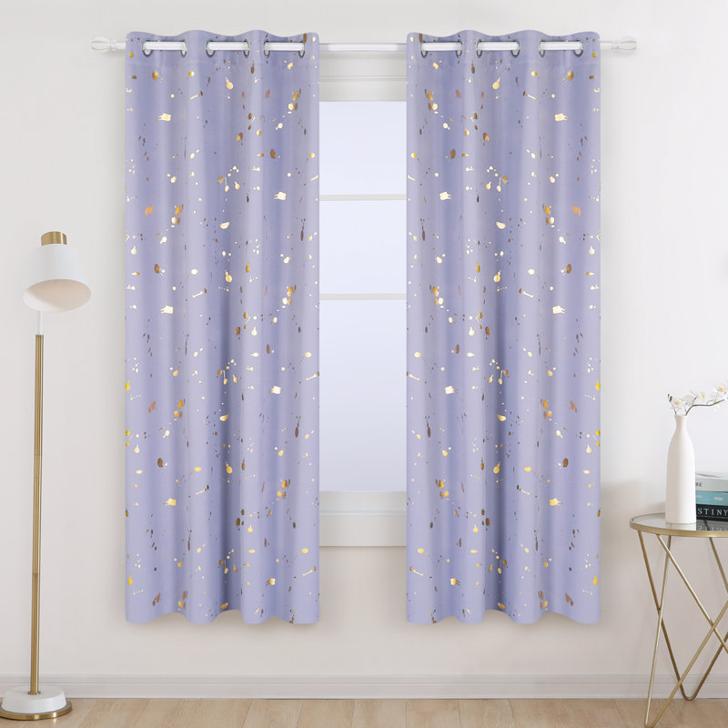 Girlie Room Darkening Curtain Panel Pair, 52" W x 63" L, Forest Green
