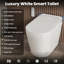 Toilettes intelligentes conformes aux normes ADA avec réservoir intégré, chasse d'eau automatique assistée par pompe de 1,06 gallons, couvercle d'ouverture/fermeture automatique, siège chauffant, bidet à eau chaude, séchoir à air et télécommande