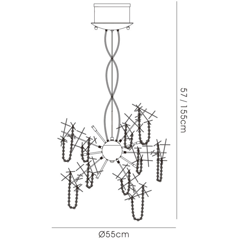 15 - Light Crystal Chandelier