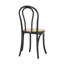 Chaise de salle à manger en rotin avec structure en bois massif, style français, idéale pour la salle à manger ou la cuisine. Aucun assemblage requis.-1056654749