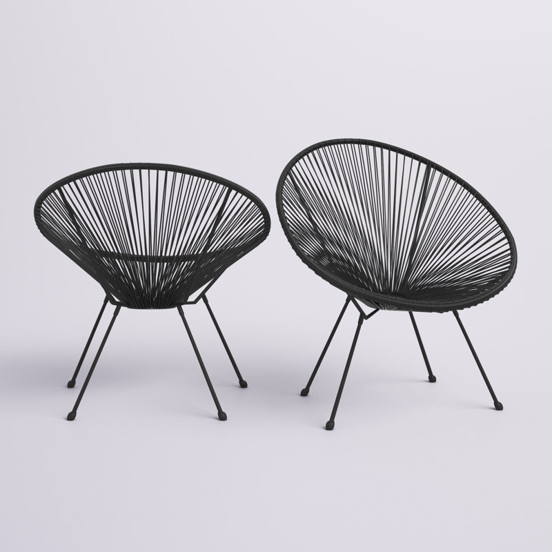 Chaise de patio Sampson, Noir