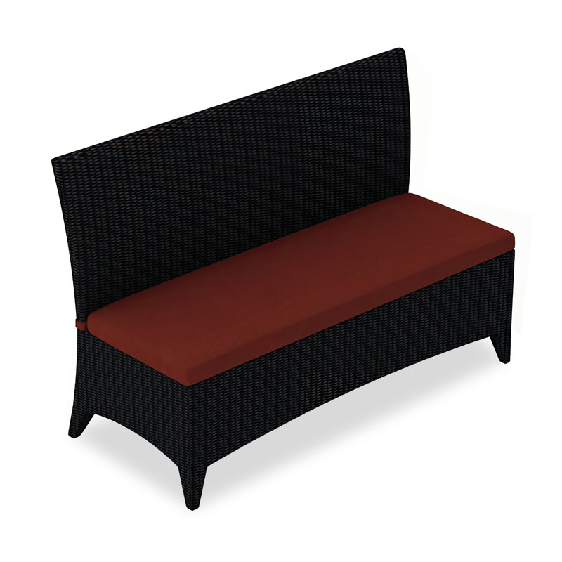 Arbor Outdoor Dining Bench, Canvas Henna Sunbrella® Canvas