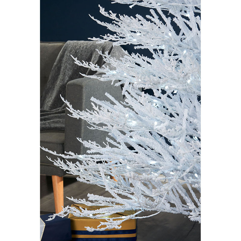 Lighted Artificial Pine Christmas Tree, 7ft H