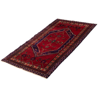 Zayley One-of-a-Kind 3'10" X 6'9" 1990s Wool Area Rug Red