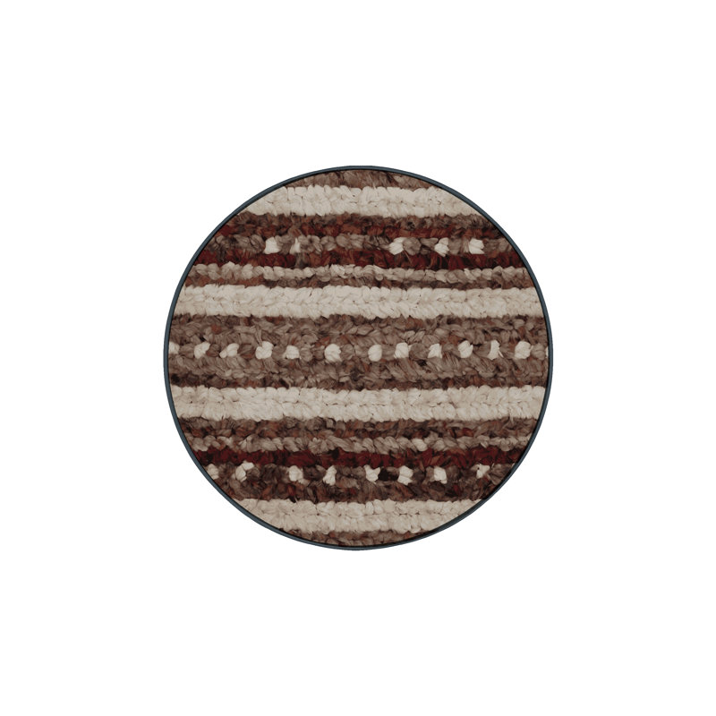 Silky Soft Plush Black Area Rug, Round 7'