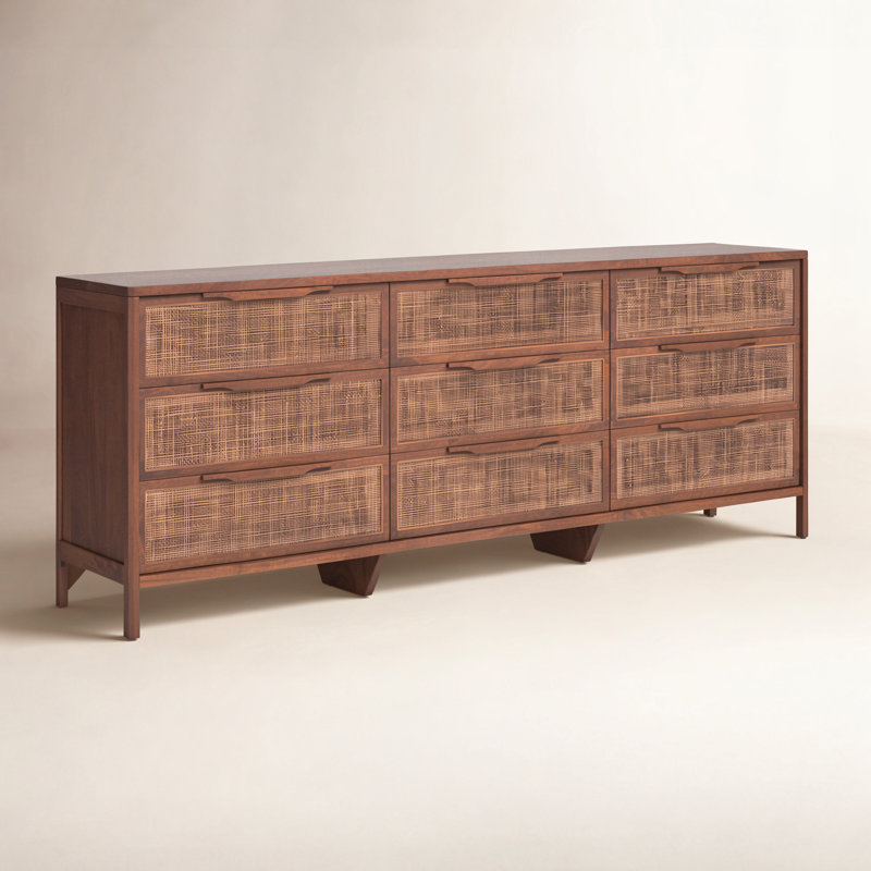 Sydney 9 - Drawer Dresser, Brown Wash