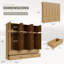 Armoire-penderie de grande taille (94,5 po) de largeur, avec 6 portes, 6 tiroirs et tringles à vêtements.-606238075