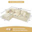 Canapé modulaire en velours côtelé avec méridienne Corduroy-508268464-508268466