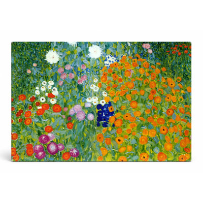 Bauerngarten / Flower Garden (1907) — Landscape Canvas Wall Art