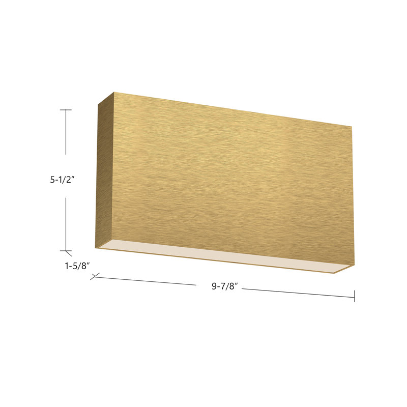 Mica LED Wall Light, 5.5" H x 9.88" W x 1.63" D, Brushed Nickel