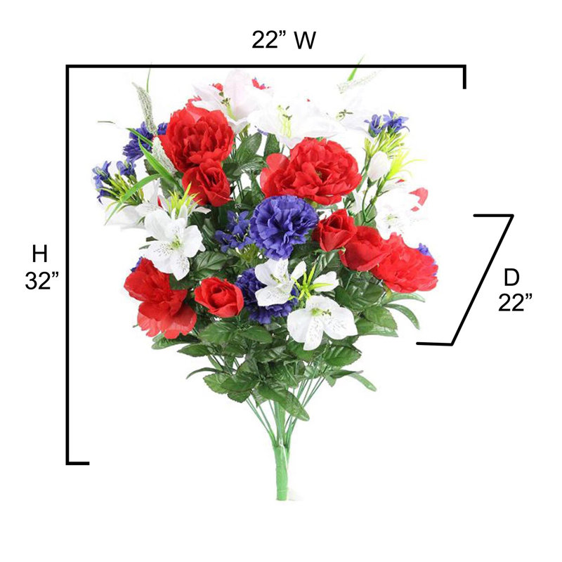 Buissons de fleurs artificielles