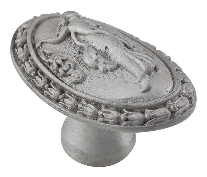 Poignée ovale de longueur 1 3/4 po Sforza, Nickel satiné