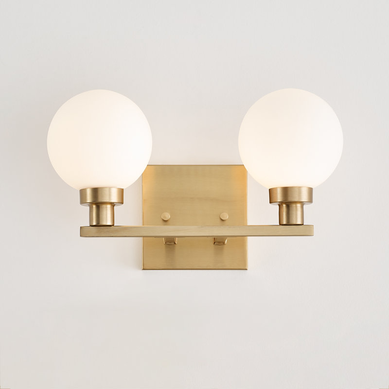 2 - Light Vanity Light, Satin Brass