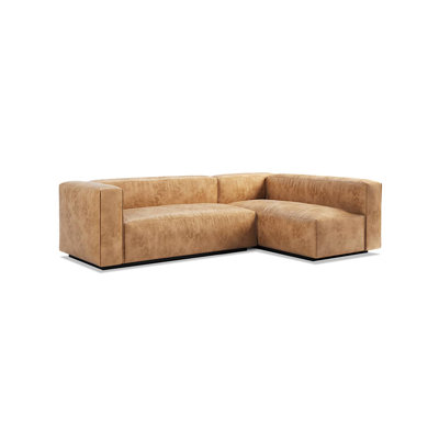Petit canapé modulaire en cuir Cleon