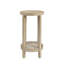Table d'appoint ronde de 15 pouces de diamètre, plateau de table en placage de frêne, pieds en bois massif de couleur blé récupéré, tablette inférieure en canne pour le décor du vestibule, pièce de table élégante à assembler en diamètre, hauteur de 28 po, sur