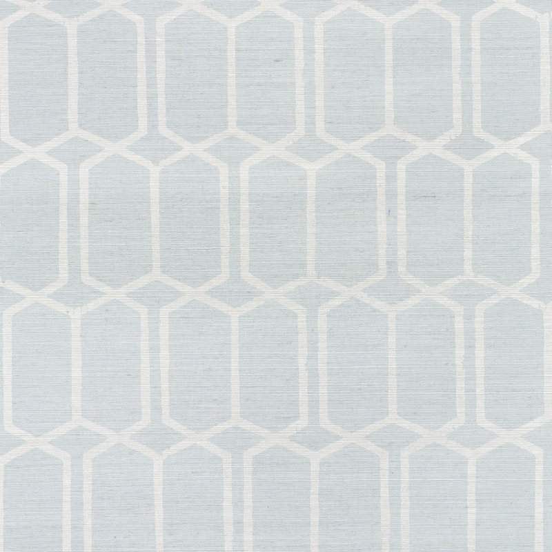 Modern Trellis Hemp Shimmer Wallpaper, Sky