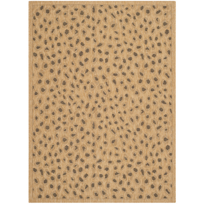 Arneshia Animal Print Natural Indoor / Outdoor Area Indoor/Outdoor Area Rug, Rectangle 4' x 5'7"