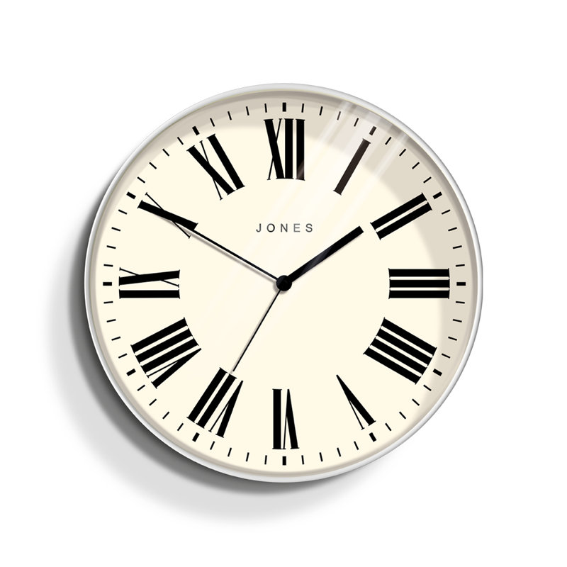 MAGAZINE (ROMAN) Acrylic Wall Clock, White